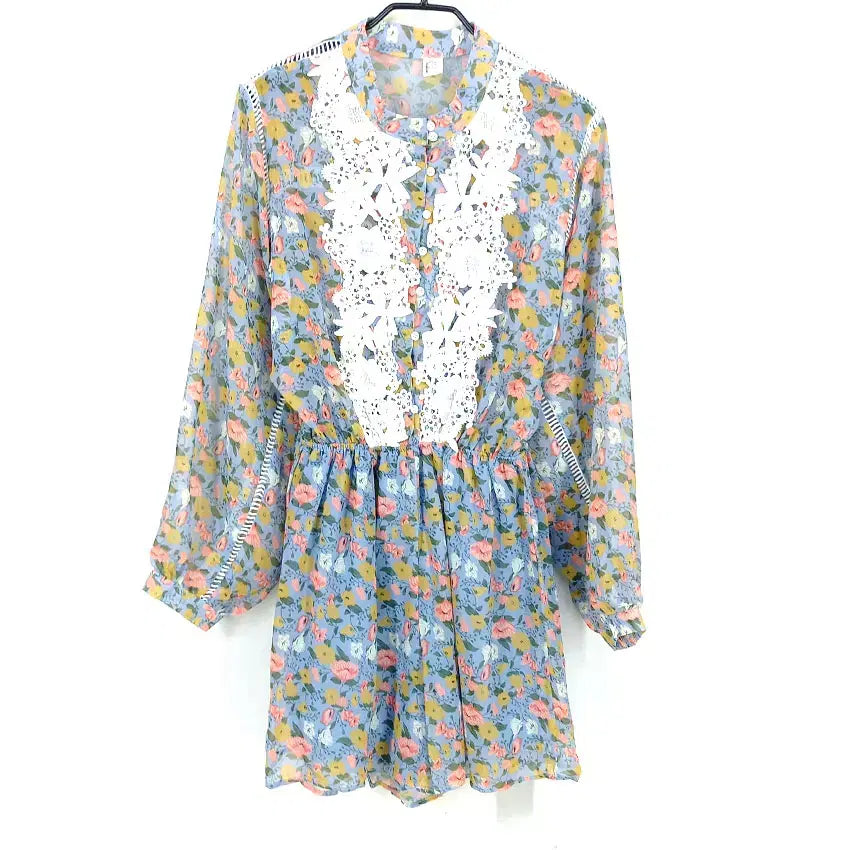 [BUNJANG] Women's Summer Jumpsuit with Elastic Waistband - Indigo Blue / 31.FASHION 여성 여름 허리밴딩 점프수트 인디블루 (HU46208)