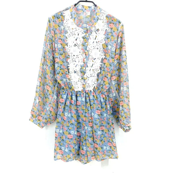 [BUNJANG] Women's Summer Jumpsuit with Elastic Waistband - Indigo Blue / 31.FASHION 여성 여름 허리밴딩 점프수트 인디블루 (HU46208)