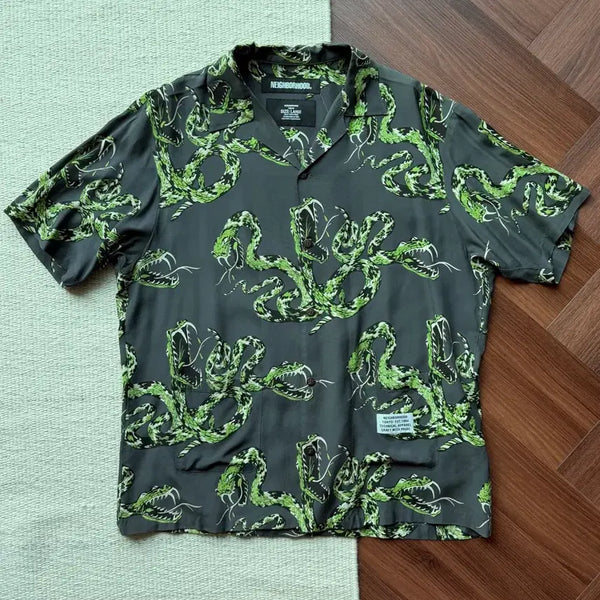 [BUNJANG] Neighborhood Aloha Rattlesnake Short Sleeve Shirt L / 네이버후드 ALOHA RATTLESNAKE 반팔 셔츠 L
