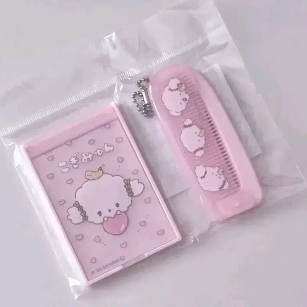[BUNJANG] Corgi Myuung Mini Mirror & Comb Set (Japan Official) / 코기뮹 미니 빗거울 세트 일본정품 산리오 빗거울