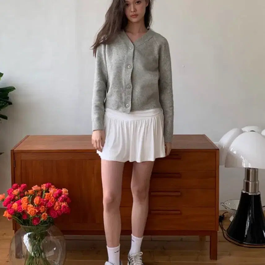 [BUNJANG] INJI ACTIVE Ribbed Skirt Pants / 인지액티브 리브드 스커트 팬츠