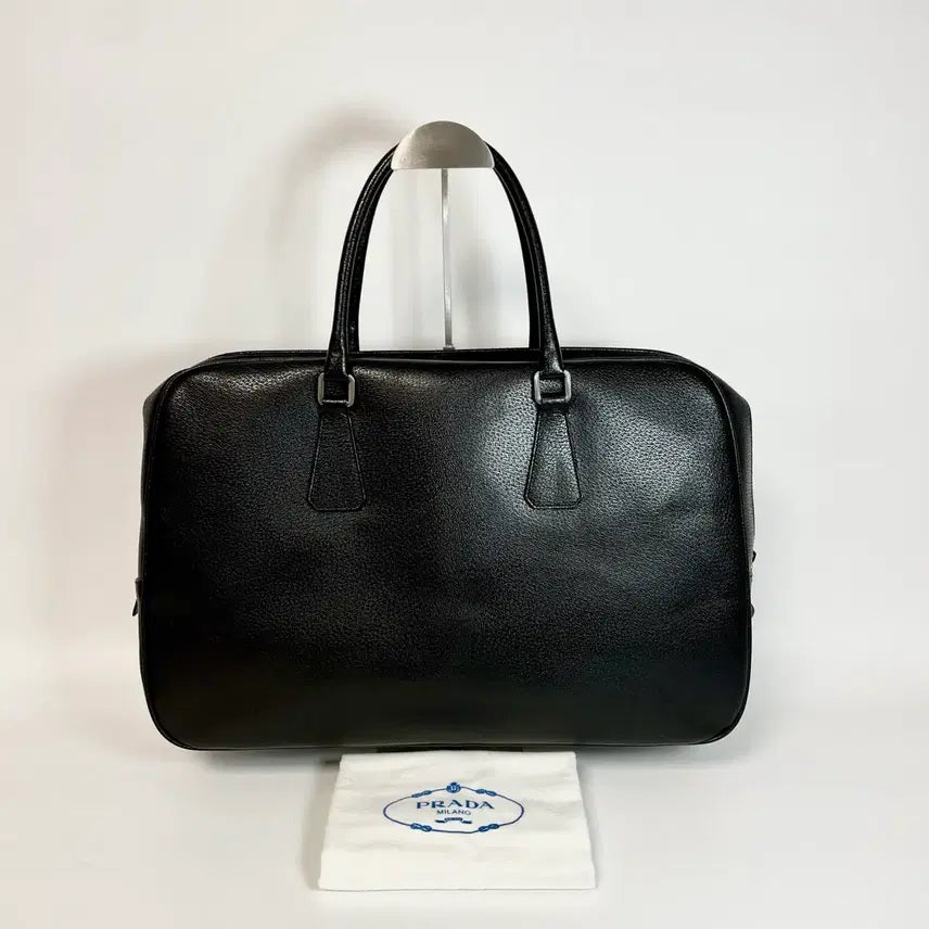 [BUNJANG] Prada Leather Tote Bag Briefcase Black / 프라다 가죽 토트백 서류가방 블랙