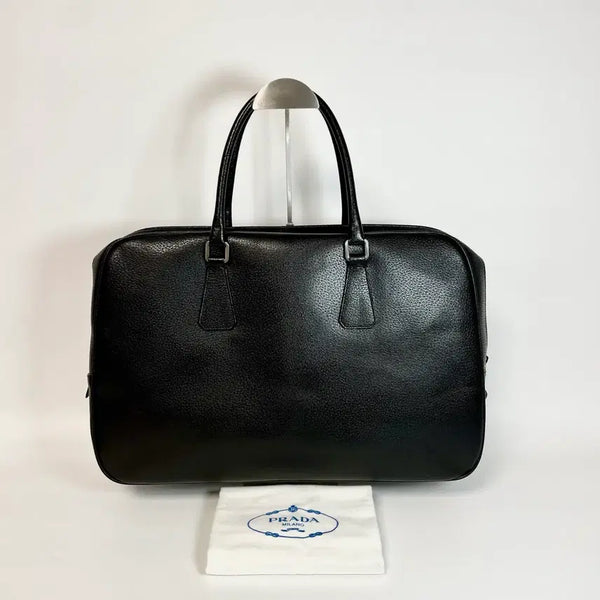 [BUNJANG] Prada Leather Tote Bag Briefcase Black / 프라다 가죽 토트백 서류가방 블랙