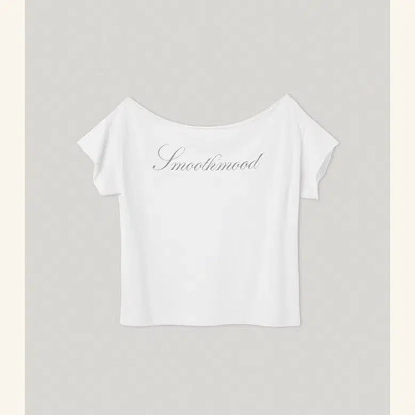 [BUNJANG] SmoothMood Lisz Off The Shoulder Tee Ivory / 스무스무드 리스 오프숄더 티셔츠 Lisz Off The Shoulder Tee Ivory