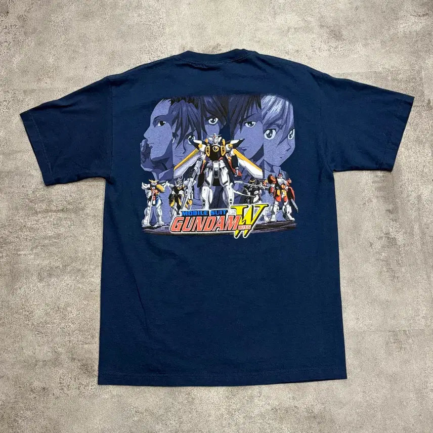 [BUNJANG] 90s-00s Mobile Suit Gundam Wing Anime T-Shirt (Bandai Sunrise) / 90-00s Mobile Suit Gundam Wing Back Graphic Anime T-Shirt Bandai Sunrise
