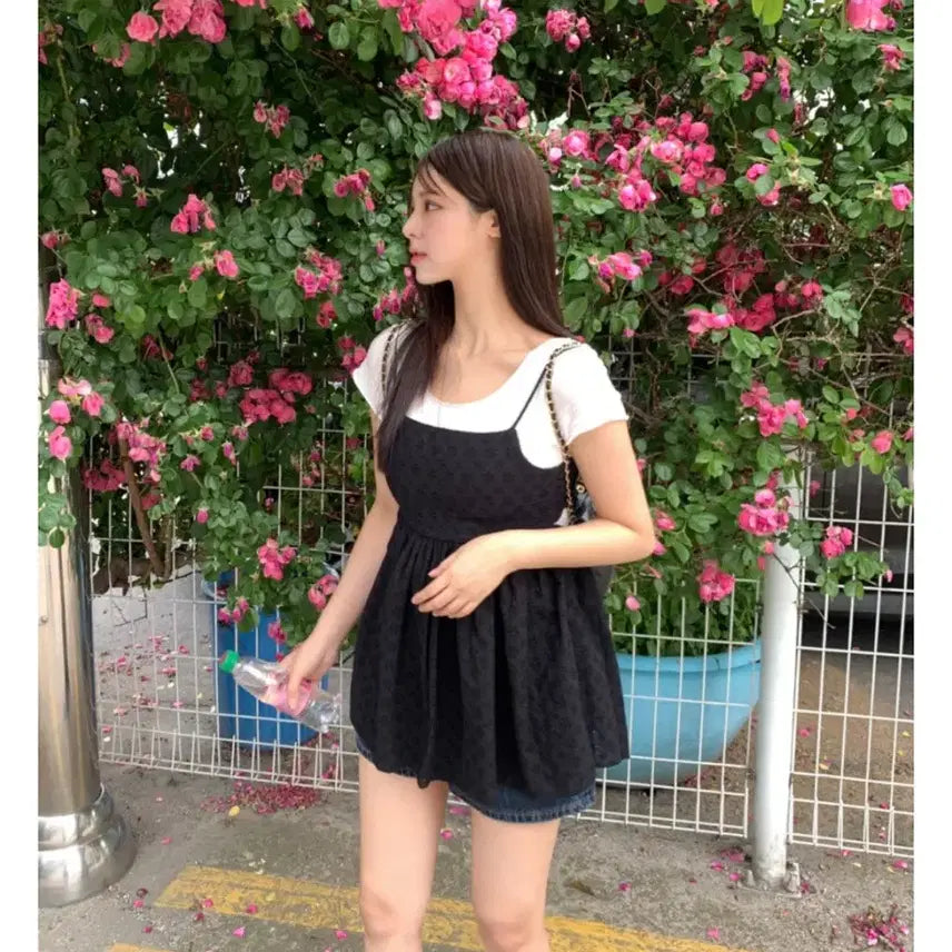 [BUNJANG] Black Slit Bustier Top / 트임 뷔스티에 블랙