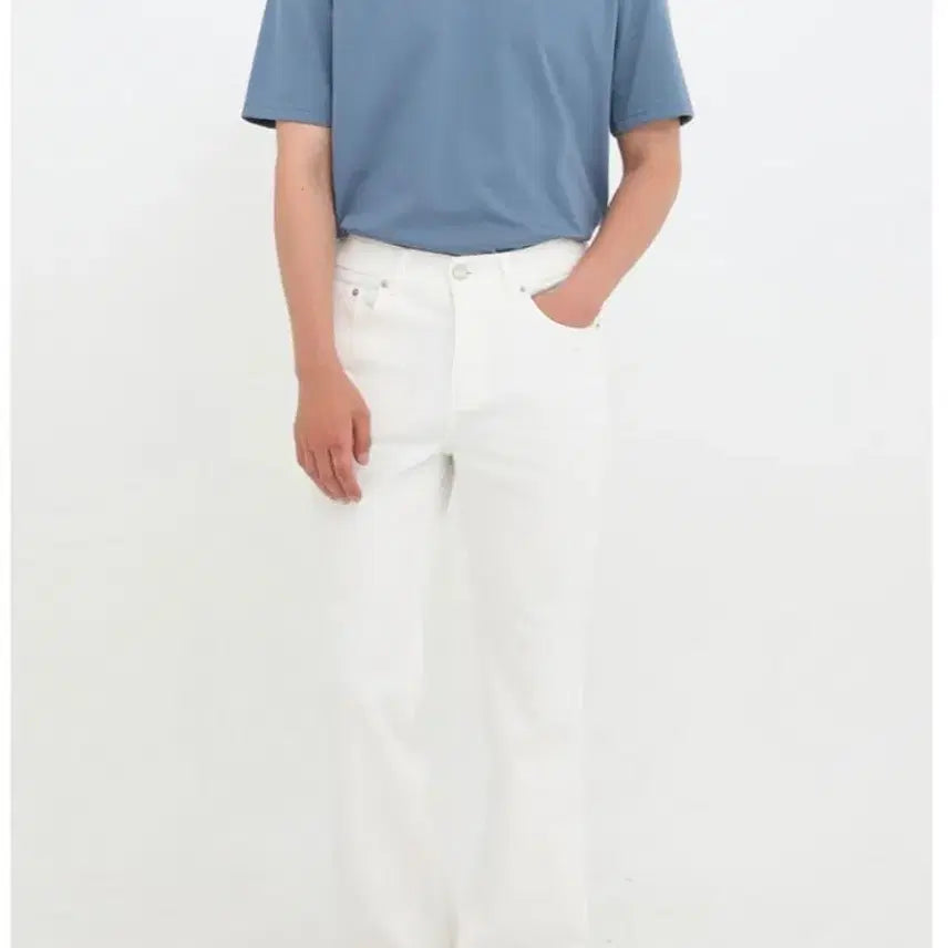 [BUNJANG] Level 12 Semi-Flare Bootcut White Jeans 32 / (새제품) 렙12 세미플레어 부츠컷 화이트진 32