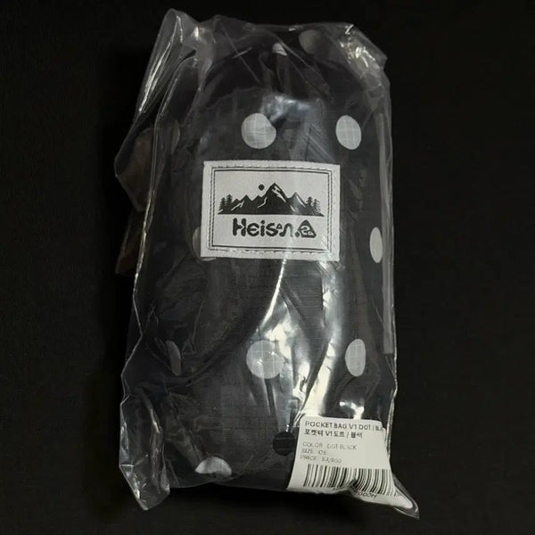 [BUNJANG] Haesan Backpack Pocket Bag Dot Black Sealed / 하이산 백팩 포켓백 도트 블랙 미개봉