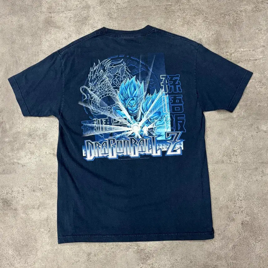 [BUNJANG] 2001 Dragon Ball Z Super Saiyan Goku & Gohan Shenron Back Print T-Shirt / 2001 Dragon Ball Z Super Saiyan Goku & Gohan Shenron Back Print T-Shirt