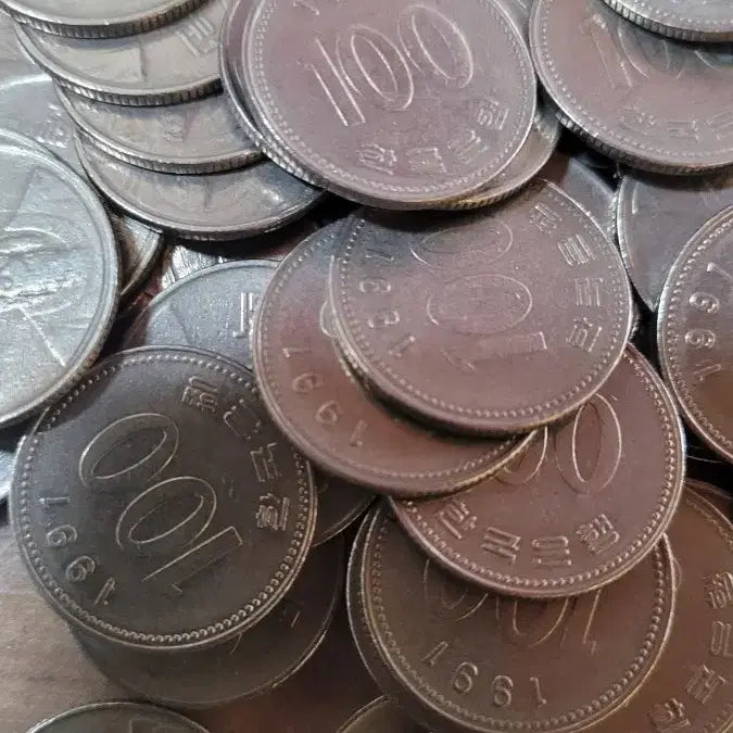 [BUNJANG] 1991 100 Won Coin Bundle Set (50 Coins) / 동전 사용제 1991년 100원 50개 일괄