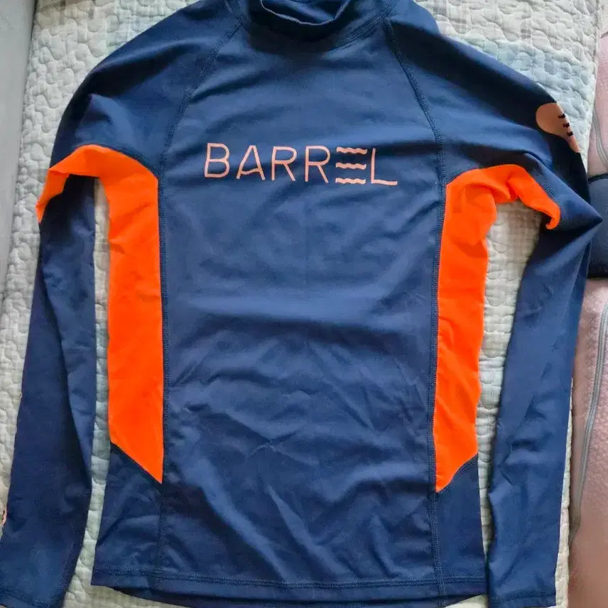[BUNJANG] Barrel Rash Guard Navy Orange / 배럴 래쉬가드 네이비 오렌지