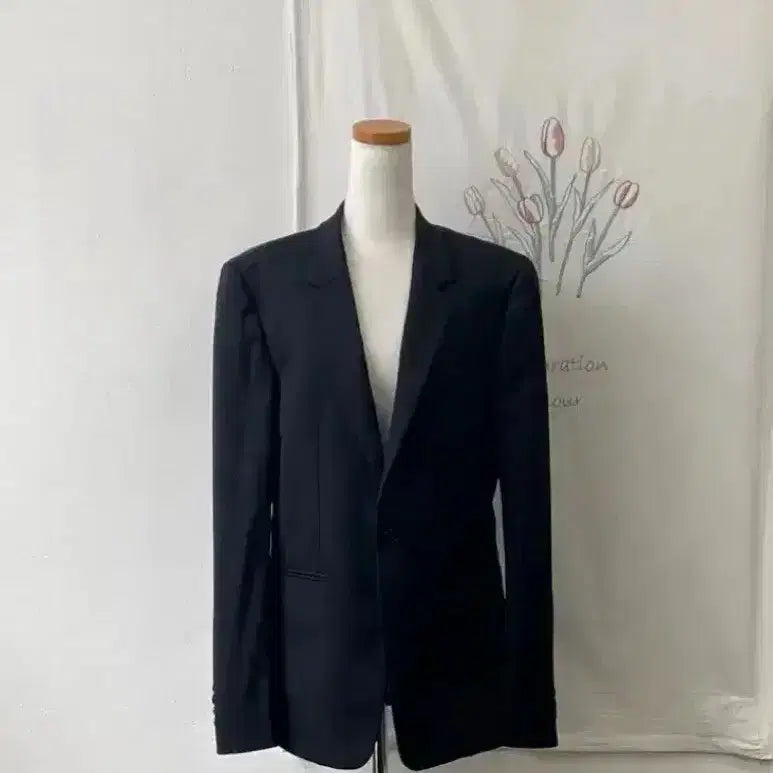 [BUNJANG] System Black Single Button Tailored Jacket / 시스템 블랙 싱글 버튼 테일러드 재킷
