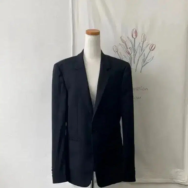 [BUNJANG] System Black Single Button Tailored Jacket / 시스템 블랙 싱글 버튼 테일러드 재킷