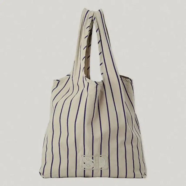 [BUNJANG] Smooth Mood Striped Mug Bag Beige / 스무드무드 mug striped bag beige