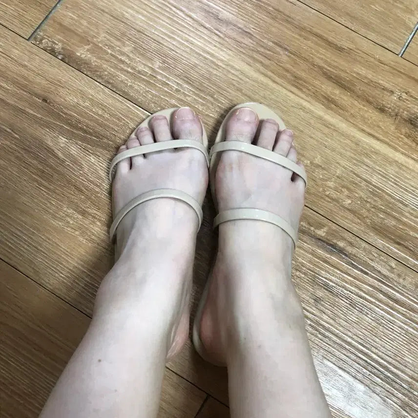 [BUNJANG] Beige Slipper Sandals / 베이지 슬리퍼샌들