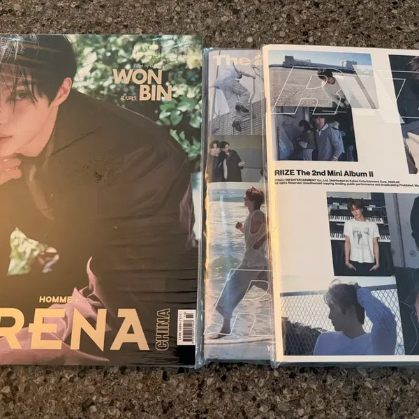 [BUNJANG] RIIZE Wonbin Arena Homme China Magazine (Sealed) + RIIZE Mini Album II Photobook A & B (Sealed) / 라이즈 원빈 아레나 미개봉 잡지 ,미개봉 앨범 x2
