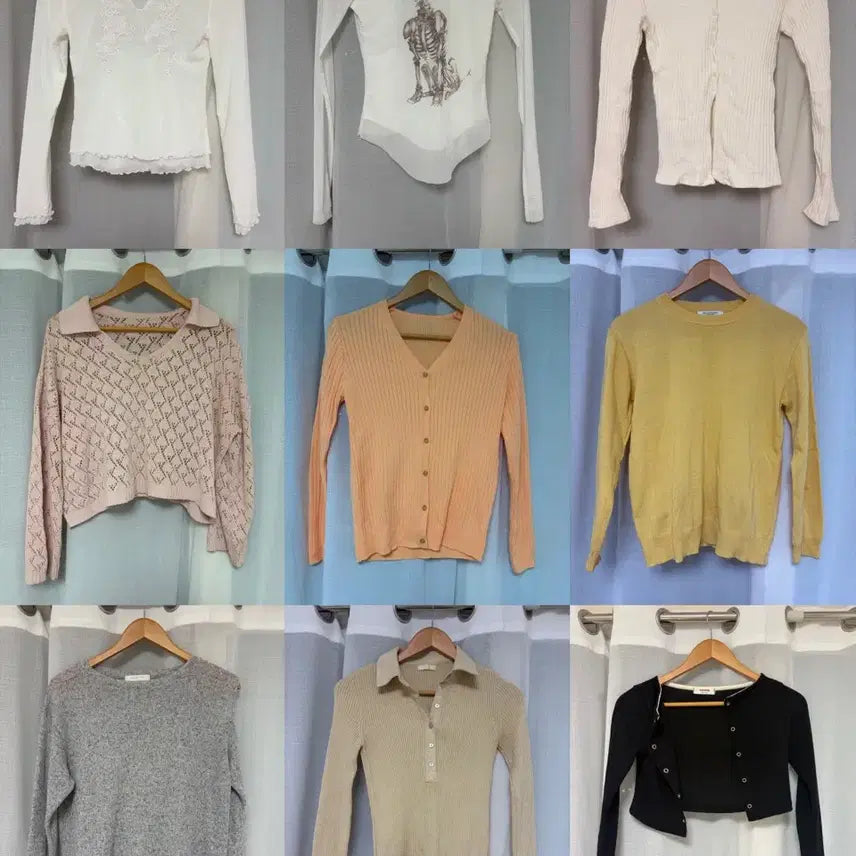 [BUNJANG] Women's Knit Cardigans and Tops Assortment / 여성 상의 급처 니트 가디건