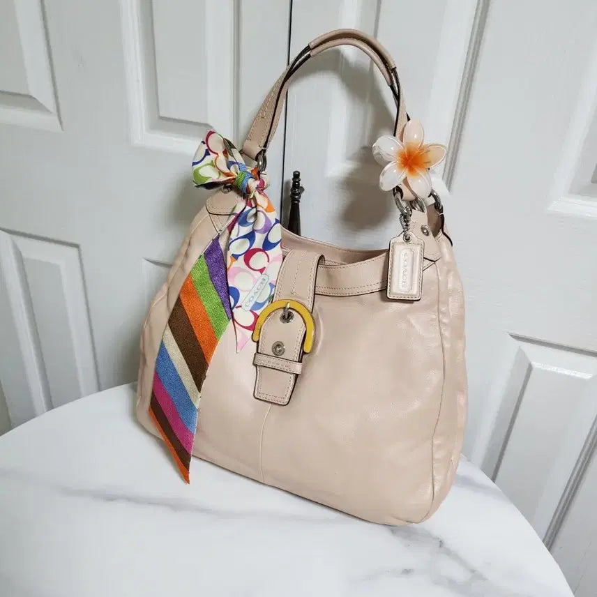 [BUNJANG] Coach Soho Hobo Shoulder Bag Blush Pink Leather / 상태굿굿) 코치 소호린 레더 호보,숄더백