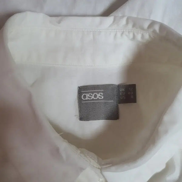 [BUNJANG] ASOS White Cotton Long Sleeve Shirt EU40 / 영국직구)ASOS 화이트 셔츠 EU40