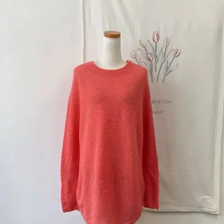 [BUNJANG] System Alpaca Wool Coral Long Knit 386 / 시스템 알파카 양모 코랄 롱니트 386