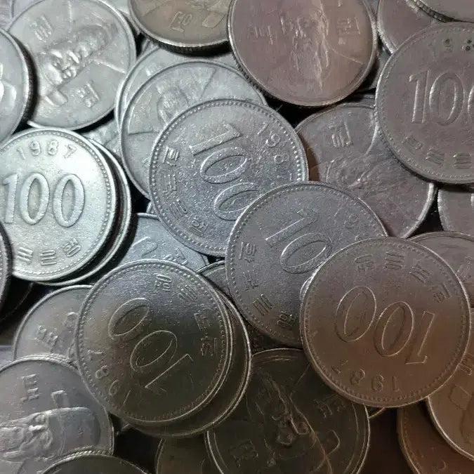 [BUNJANG] 1987 100 Won Coin Bundle (50 pieces) / 동전 사용제 1987년 100원 50개 일괄