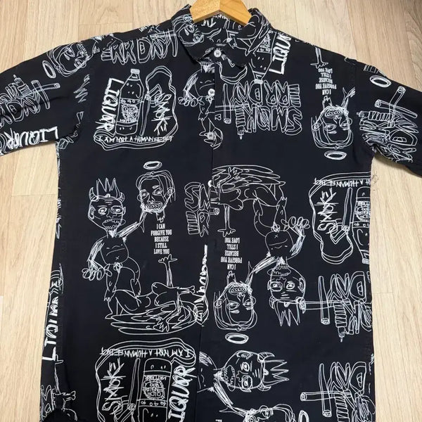 [BUNJANG] I Am Not A Human Being Black Shirt / 아이엠낫어휴먼비잉 셔츠
