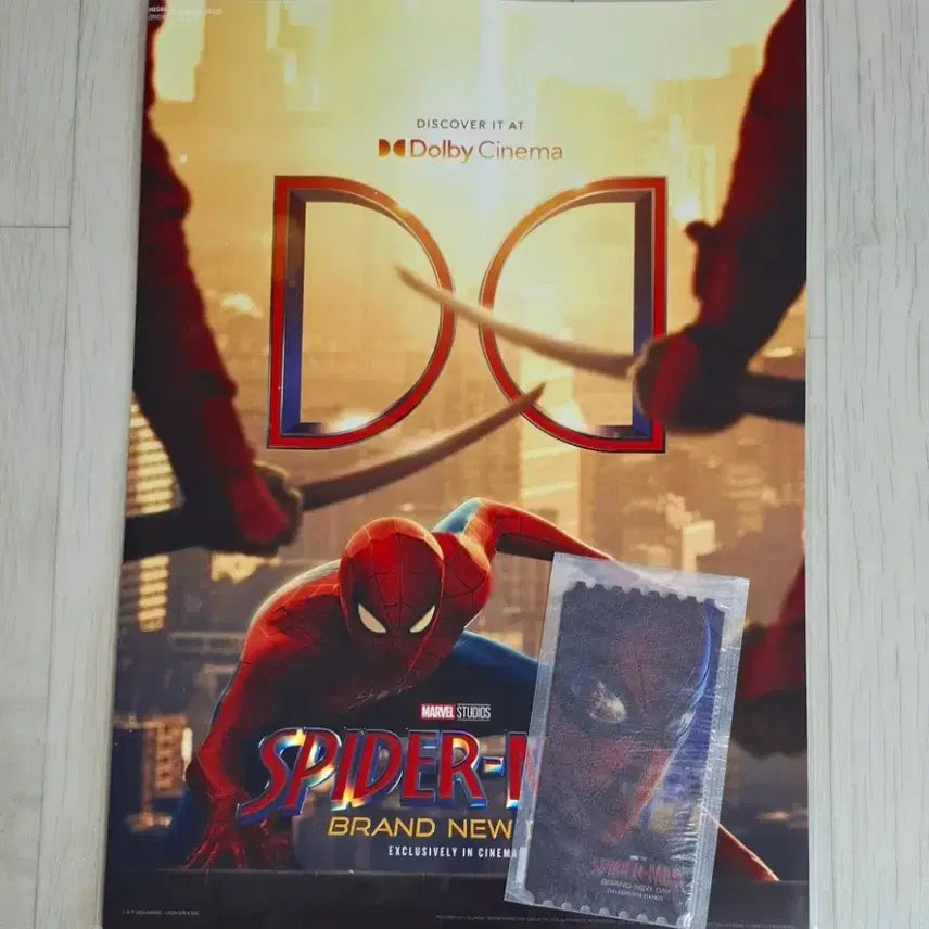 [BUNJANG] Spider-Man Brand New Day Dolby Poster (A3) & Original Ticket (Type A) Bundle Set / (2종일괄) 스파이더맨 브랜드뉴데이 돌비 포스터(A3)+오리지널티켓(A타입) 일괄판매