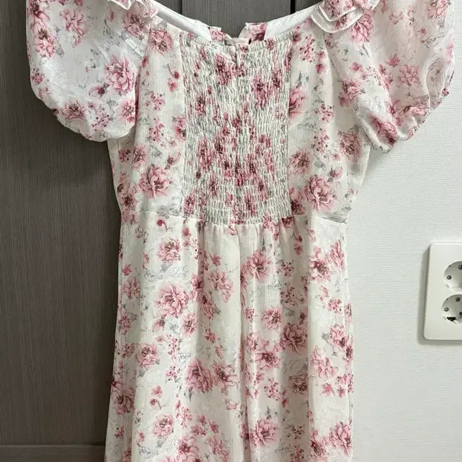 [BUNJANG] Flower Print Pink Dress / 플라워 핑크 원피스