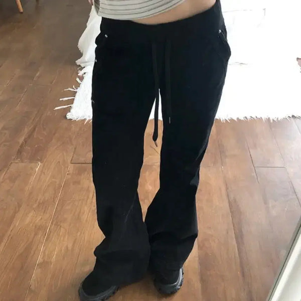 [BUNJANG] LoopOn Butterfly Loose Flare Pants / 루프온 버터플 루즈 플레어 팬츠