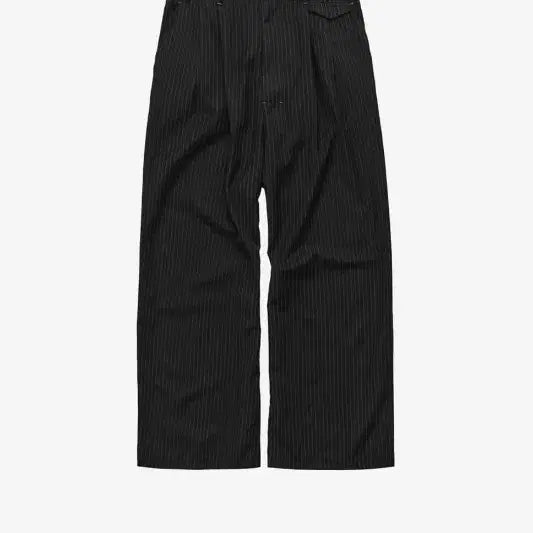 [BUNJANG] POLITEUR Pin Stripe Trousers Washed Wool Black / [3] 폴리테루 핀 스트라이프 트라우저 블랙 워시드 울