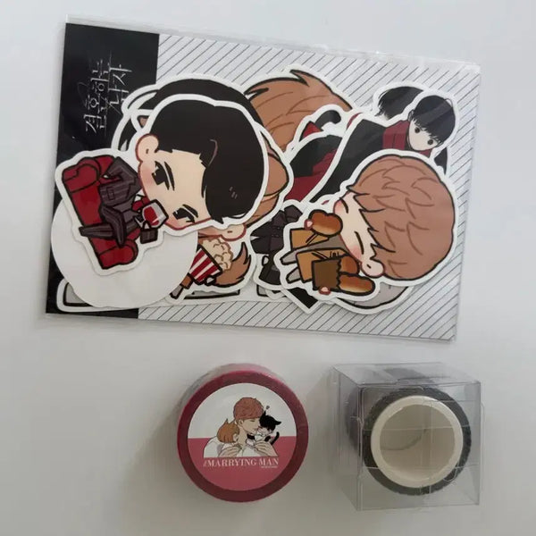 [BUNJANG] Sealed Wedding Man Sticker Pack and 2 Other Items Bundle Set / [미개봉] 결혼하는 남자 스티커팩 외 2종