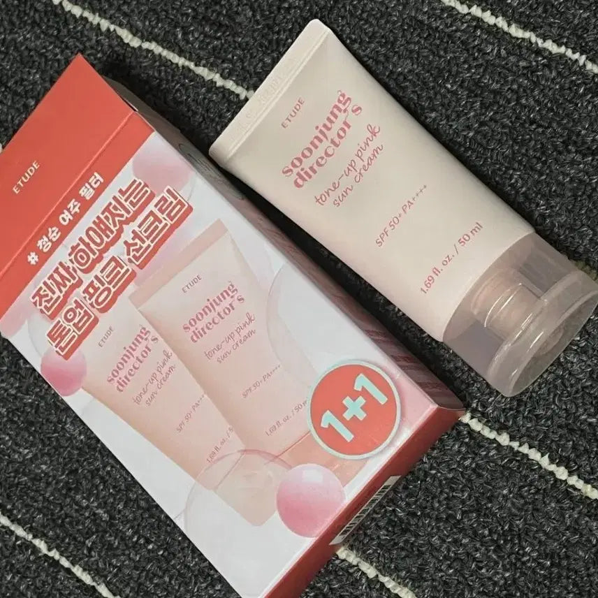 [BUNJANG] Etude House Soonjung Director Tone-Up Pink Sun Cream SPF 50+ PA++++ / 미개봉 새상품 에뛰드 순정 디렉터 톤업 핑크 선크림 1개
