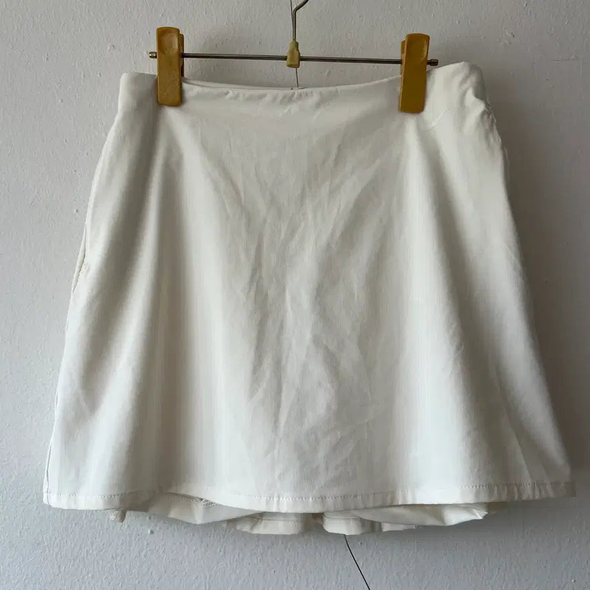 [BUNJANG] Nike Women's Ivory Lace Trim Tennis/Golf Skirt Shorts S / 나이키 여성 아이보리 레이스배색 테니스골프스커트 치마바지 S