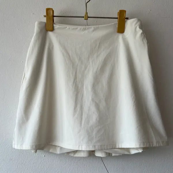 [BUNJANG] Nike Women's Ivory Lace Trim Tennis/Golf Skirt Shorts S / 나이키 여성 아이보리 레이스배색 테니스골프스커트 치마바지 S