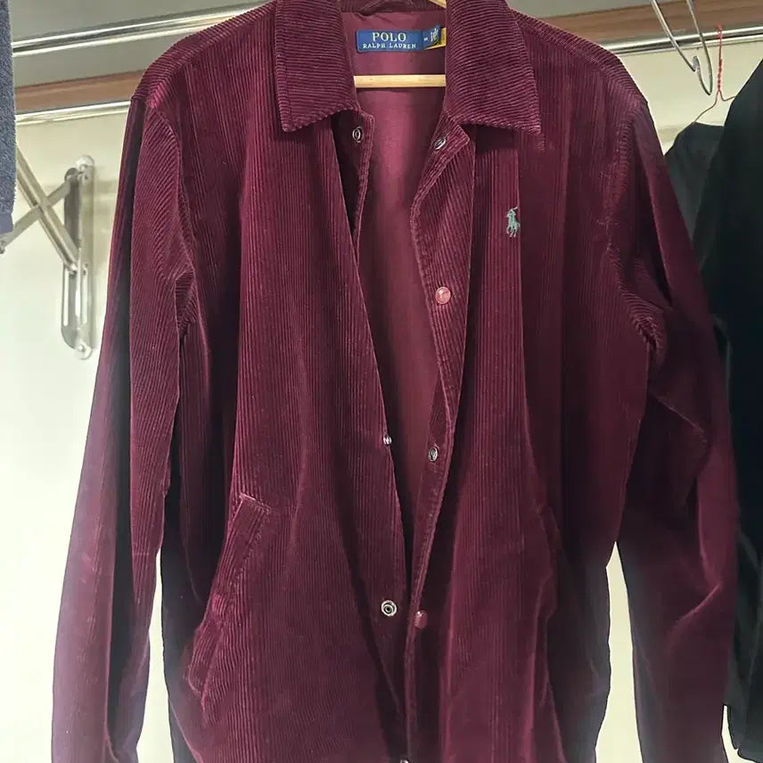 [BUNJANG] Polo Ralph Lauren Corduroy Coach Jacket Burgundy M / 폴로 랄프로렌 코듀로이 코치자켓 버건디 M