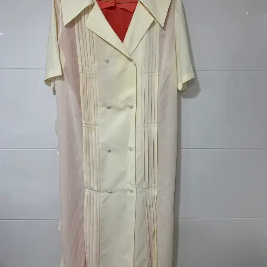 [BUNJANG] Lucky Chouette Ivory Chiffon Shirring Dress Size 38 / 럭키슈에뜨 쉬폰 원피스 아이보리 셔링38