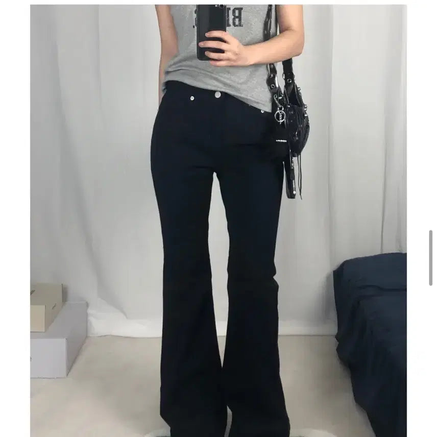 [BUNJANG] OOT Cotton Semi Bootcut Navy Pants / (새상품) oot 코튼 세미 부츠컷 네이비 팬츠