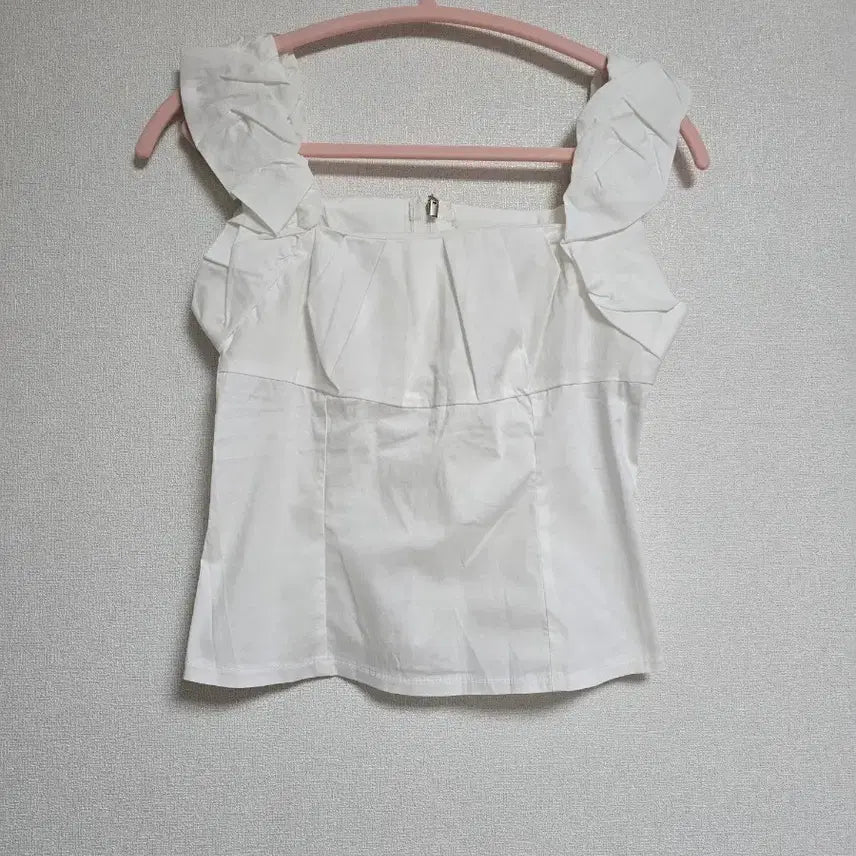[BUNJANG] Frill Sleeve Blouse White / 프릴 소매 블라우스 화이트