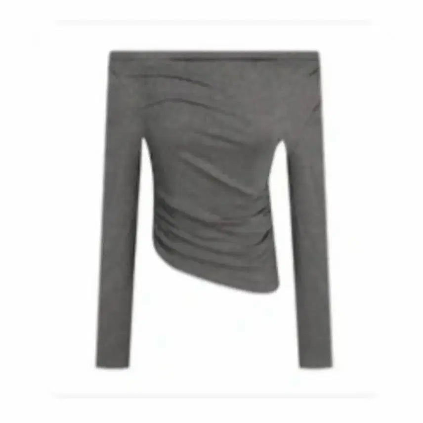 [BUNJANG] Off-Shoulder Shirred Knit - Gray / 오프숄더 언발 셔링 니트 그레이 새상품
