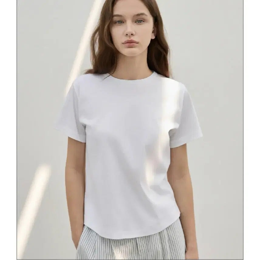[BUNJANG] Muji Women's Basic Short Sleeve T-Shirt / 무지 여성 반팔티