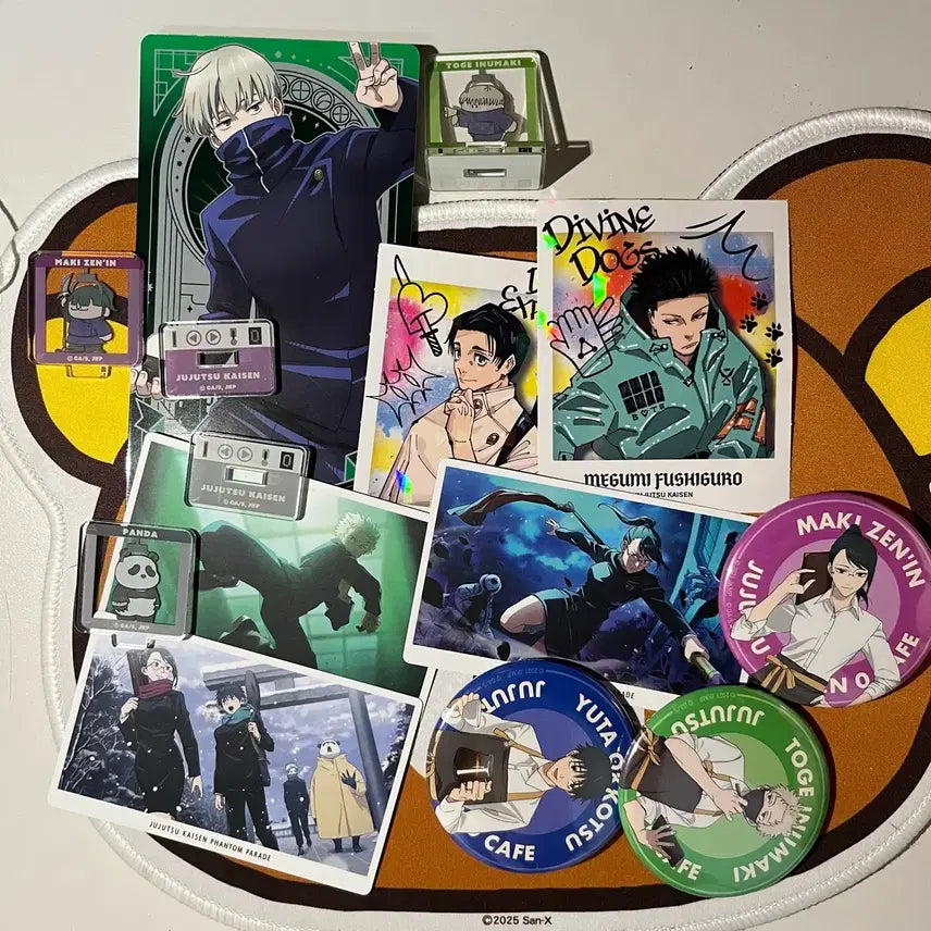 [BUNJANG] Jujutsu Kaisen 0 Togekuta Maki Cafe Special Acrylic Goods Jirori Set / 주술회전 토게 유타 마키 주술회전0 카페 특전 아크릴 굿즈 지로리 세트
