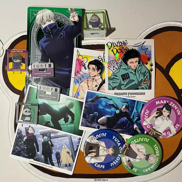 [BUNJANG] Jujutsu Kaisen 0 Togekuta Maki Cafe Special Acrylic Goods Jirori Set / 주술회전 토게 유타 마키 주술회전0 카페 특전 아크릴 굿즈 지로리 세트