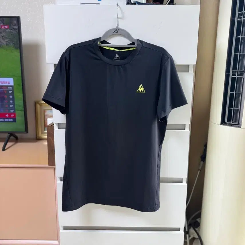 [BUNJANG] Le Coq Sportif Men's Mesh Spandex T-Shirt (Size M, Fits Women's L-XL) / 르꼬끄 남성95 메쉬스판원단(여성 66-77가능)