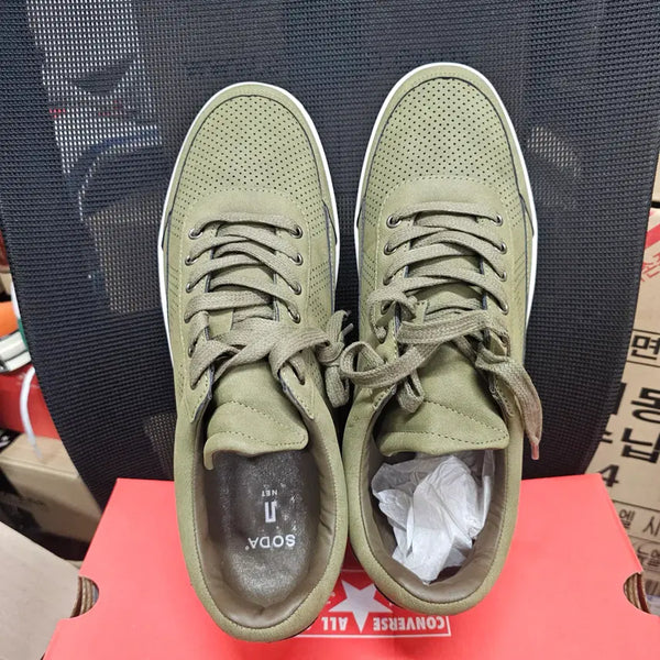 [BUNJANG] SODA Low Sneakers Olive 280 / [새상품] 소다(SODA) 로우 스니커즈 올리브 280