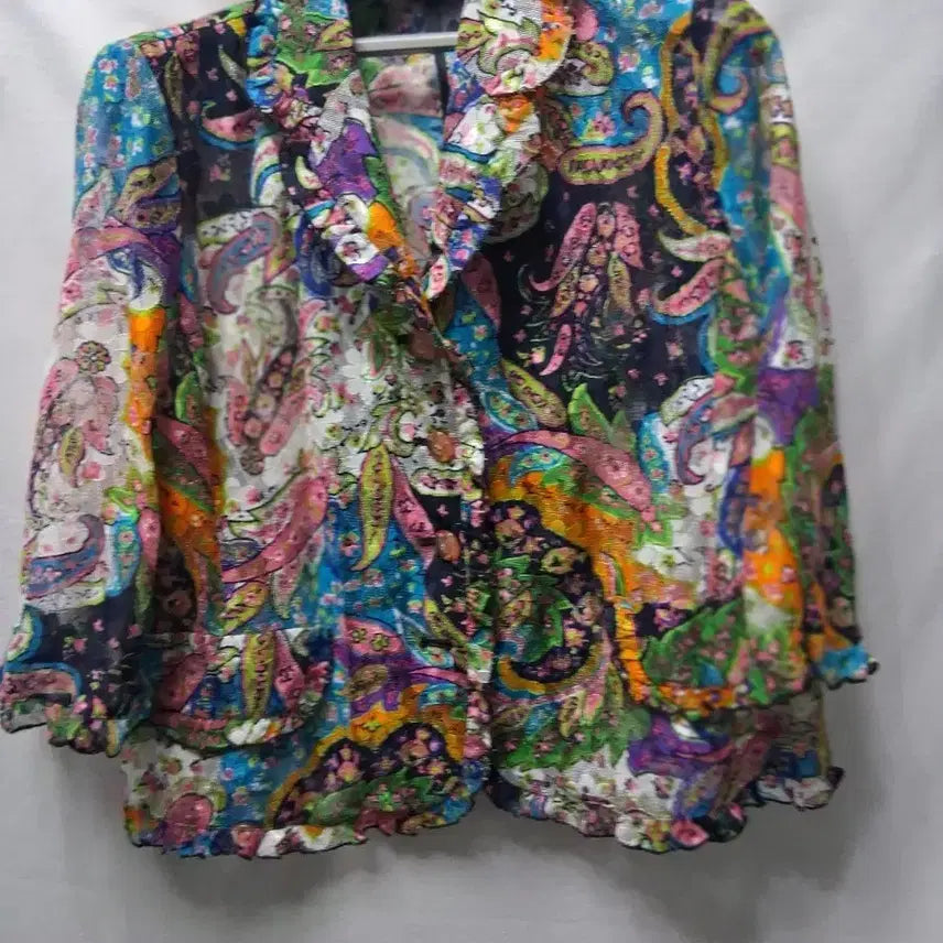 [BUNJANG] Women's Paisley Pattern Jacket with Frill Detail / 여성자켓 여러개 개당