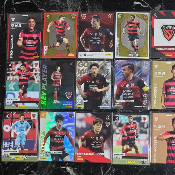 [BUNJANG] Pohang Steelers FC Player Cards Bundle Set (15 Cards) / 포항 스틸러스 선수 카드 15장 일괄 판매