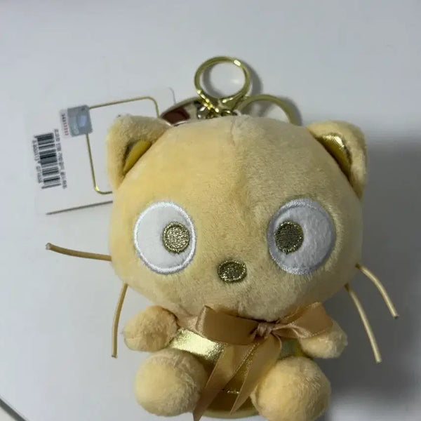 [BUNJANG] Choco Cat Gold Heart Charm / 초코캣 키링 골드하트