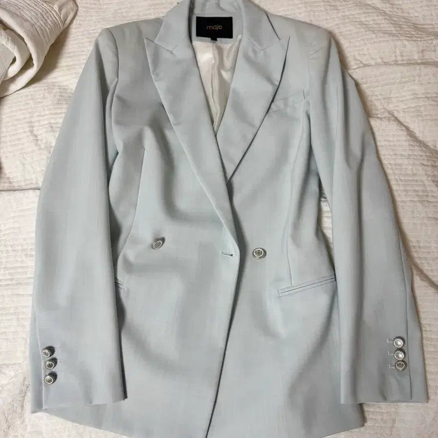[BUNJANG] Maje Sky Blue Jacket Size 36 / 마쥬 하늘색 자켓 36