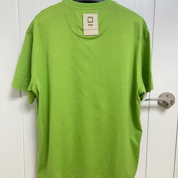 [BUNJANG] Wooyoungmi 23SS Leather Patch Green T-Shirt / 우영미 23SS 레더패치 그린 티셔츠