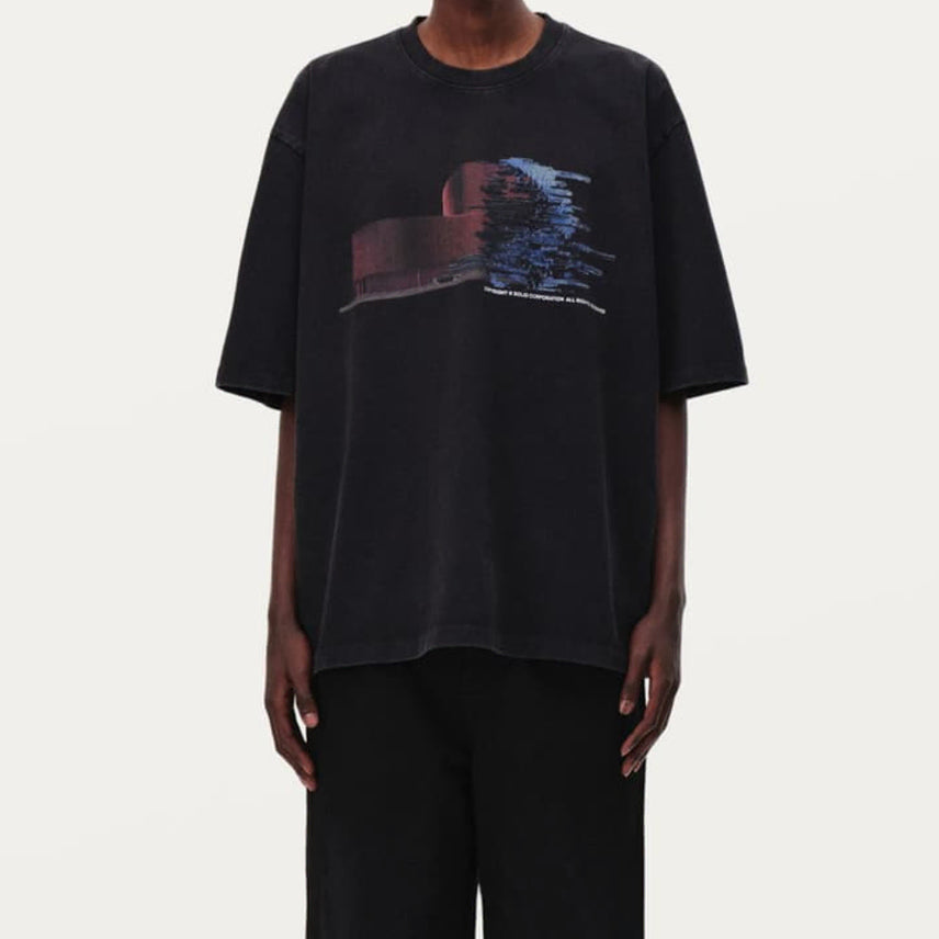 [BUNJANG] Solid Homme Black Solid House T-Shirt / 솔리드옴므 블랙 솔리드 하우스 티셔츠